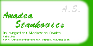amadea stankovics business card